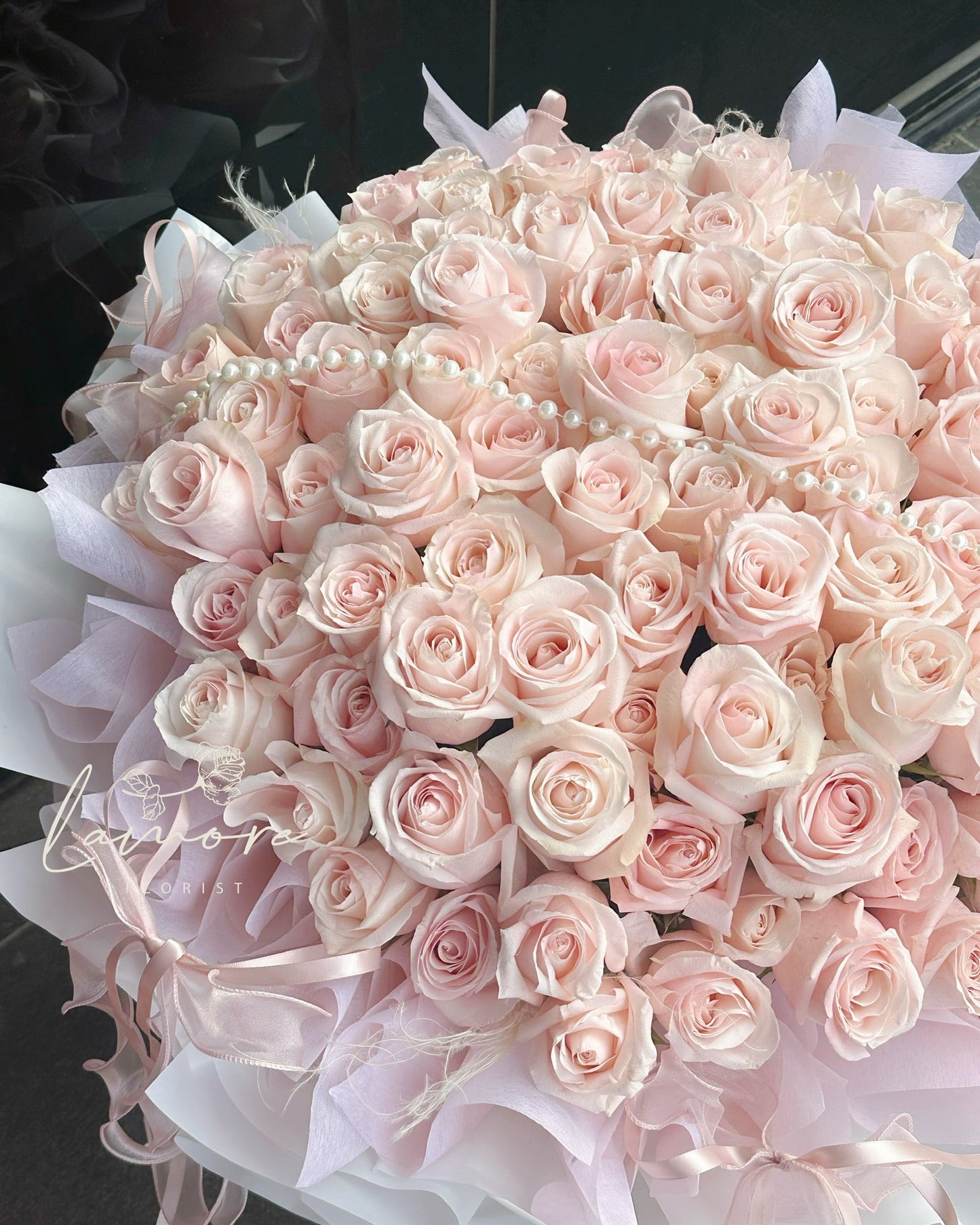 99 Stems Pink Rose Bouquet | Rosy Whisper