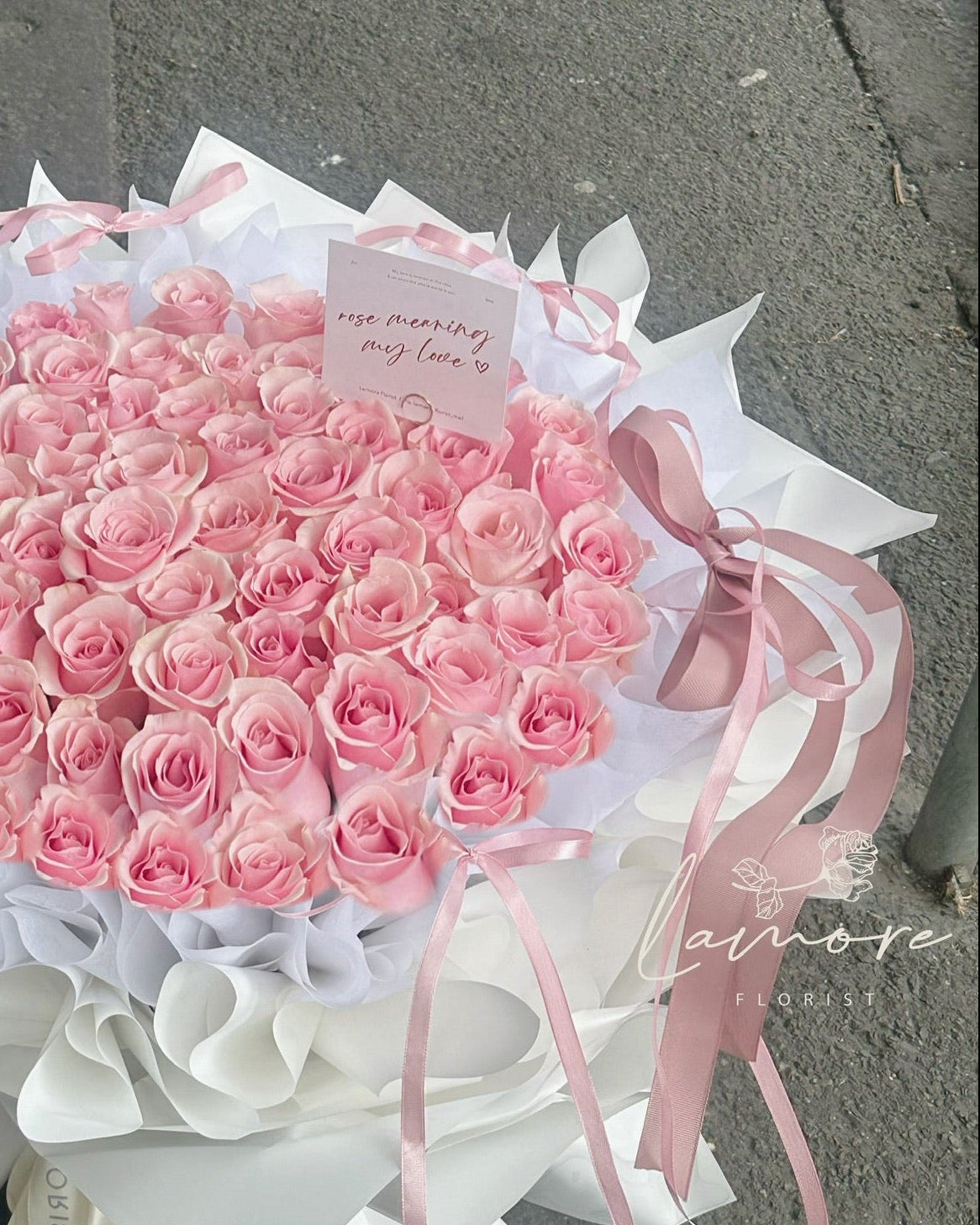 52 Stems Pink Rose Bouquet|Rosy Whisper