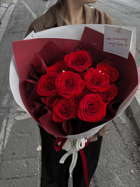 11 Stems Red Rose Bouquet