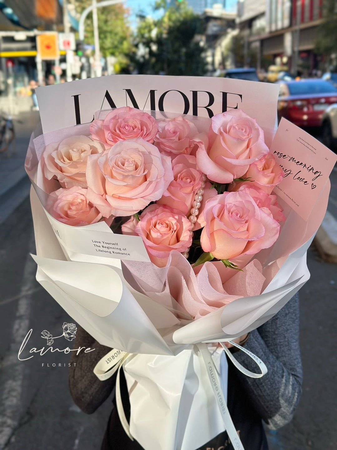 11 Stems Pink Rose Bouquet