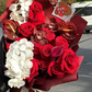 Orchid & Red Roses Mixed Bouquet