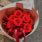 11 Stems Red Rose Bouquet｜Rosé Romance