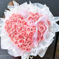 52 Stems Heart-Shaped Pink Rose Bouquet | Rosy Whisper