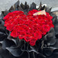 52 Stems Heart-Shaped Red Rose Bouquet | Rosé Romance