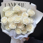 21 Stems White Rose Bouquet｜Ivory Grace